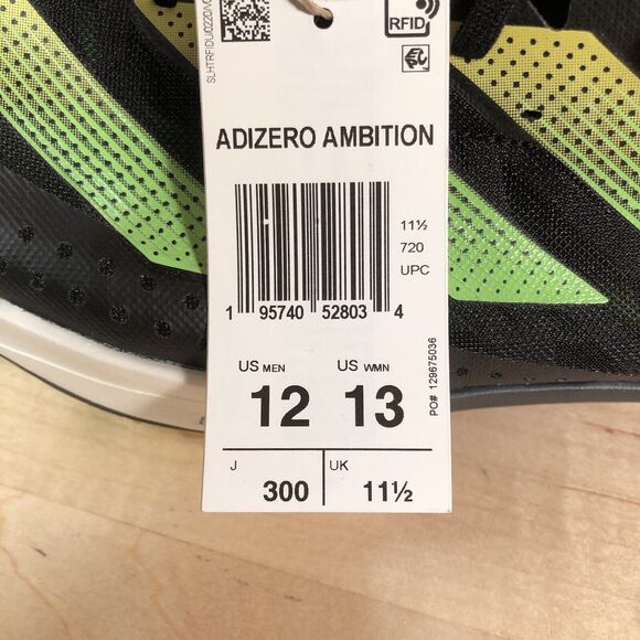 Adidas Adizero Ambition Athletic Black Green Track Spikes GY8401 Men's Size 12 - Picture 4 of 9